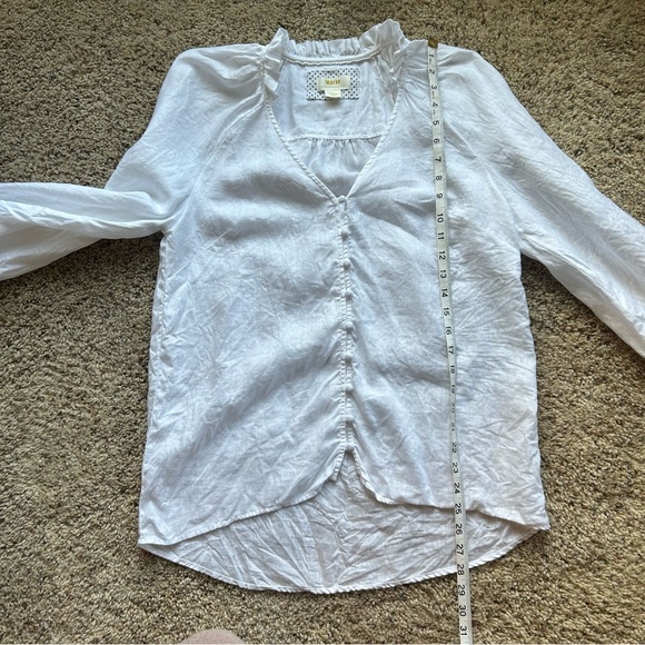Anthropologie The Audie Linen Puff-Sleeve Blouse - Picture 5 of 16